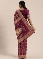 Banarasi Silk Maroon Weaving Classic Saree