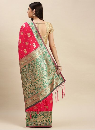 Banarasi Silk Rani Designer Traditional Saree