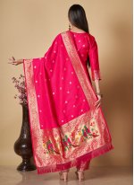 Banarasi Silk Rani Trendy Salwar Kameez