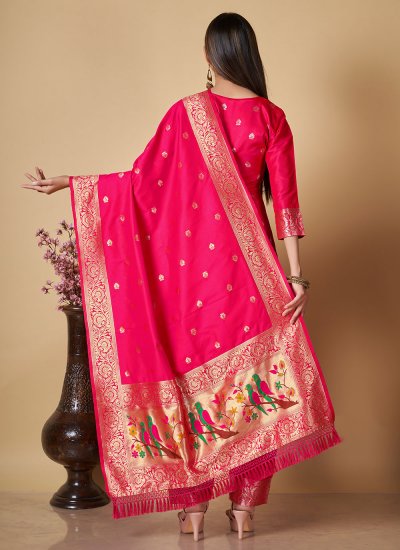 Banarasi Silk Rani Trendy Salwar Kameez