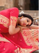 Banarasi Silk Red Classic Saree