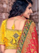 Banarasi Silk Teal Embroidered Trendy Lehenga Choli