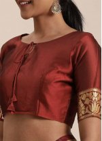 Banarasi Silk Weaving Classic Designer Saree in Maroon