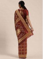 Banarasi Silk Weaving Classic Designer Saree in Maroon