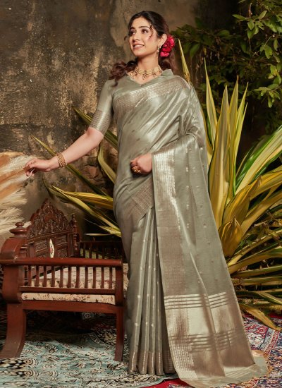Banarasi Silk Weaving Classic Saree in Green