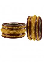 Bangles Stone Work in Gold and Maroon