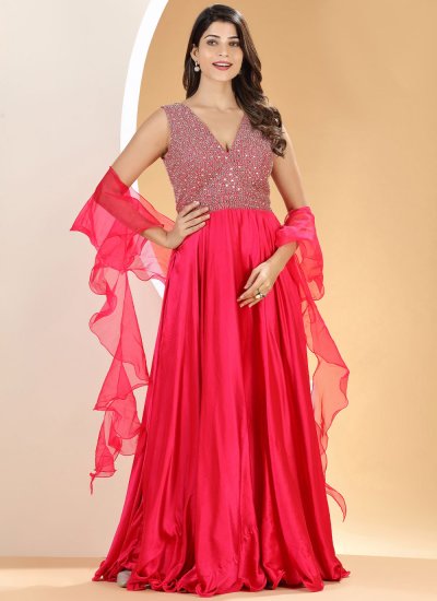 Beauteous Embroidered Trendy Gown