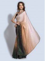 Beauteous Georgette Sequins Shaded Saree