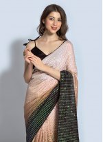 Beauteous Georgette Sequins Shaded Saree