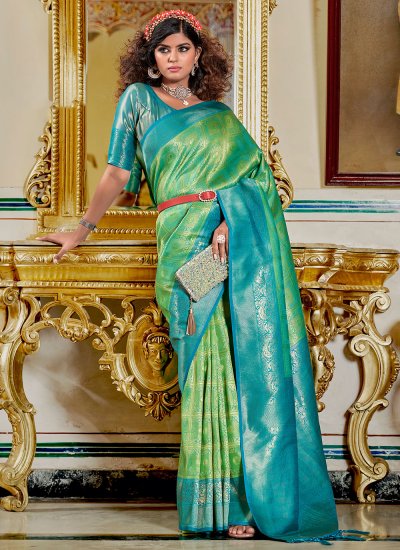 Beckoning Weaving Sangeet Contemporary Style Saree