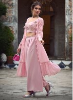 Bedazzling Rose Pink Engagement Designer Salwar Kameez
