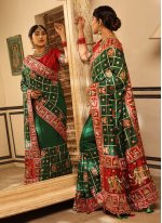 Bedazzling Silk Sangeet Trendy Saree