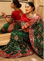 Bedazzling Silk Sangeet Trendy Saree
