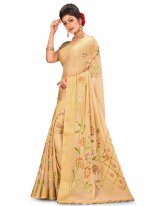 Beige Banarasi Silk Wedding Trendy Saree