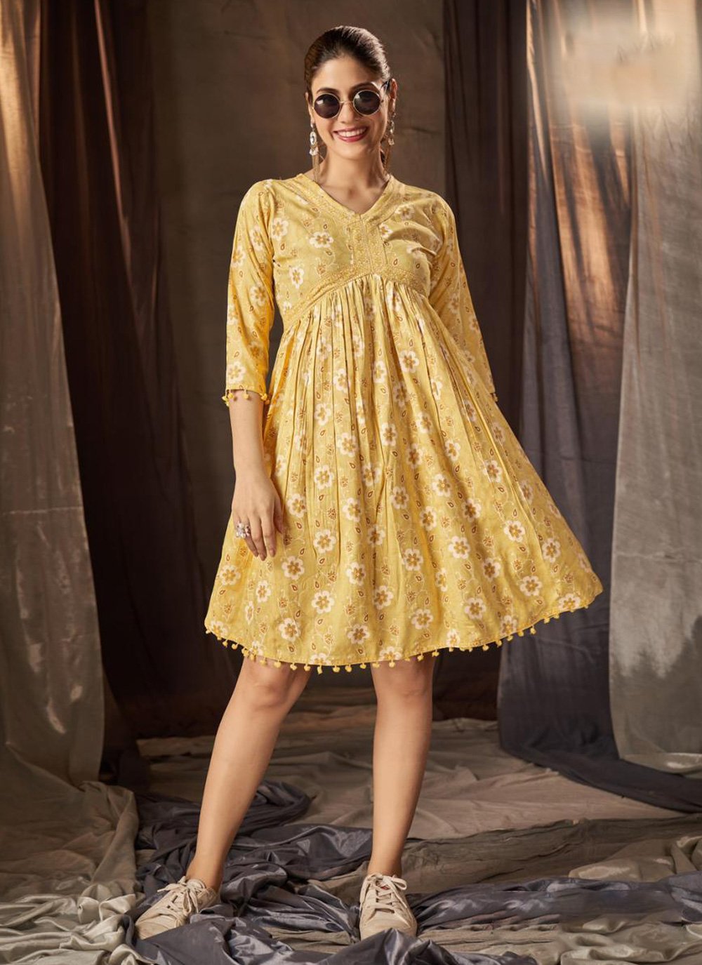 Beige Color Casual Kurti -