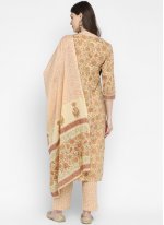 Beige Printed Festival Readymade Suit