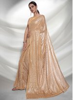 Best Georgette Gold Contemporary Style Saree