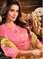 Best Pink Embroidered Bollywood Salwar Kameez