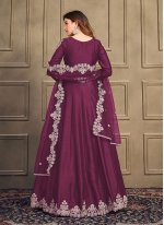 Best Purple Embroidered Trendy Salwar Kameez