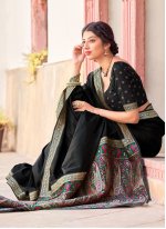 Black Festival Banarasi Silk Designer Traditional Saree
