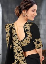 Black Resham Silk Designer Saree