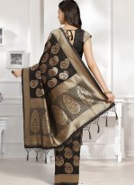 Black Silk Traditional Designer Saree