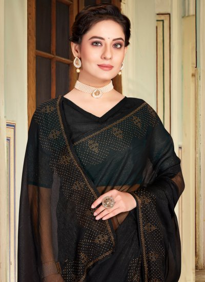 Black Silk Trendy Saree