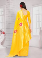 Blissful Yellow Festival Traditional Designer Saree