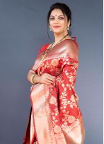Blooming Banarasi Silk Weaving Saree
