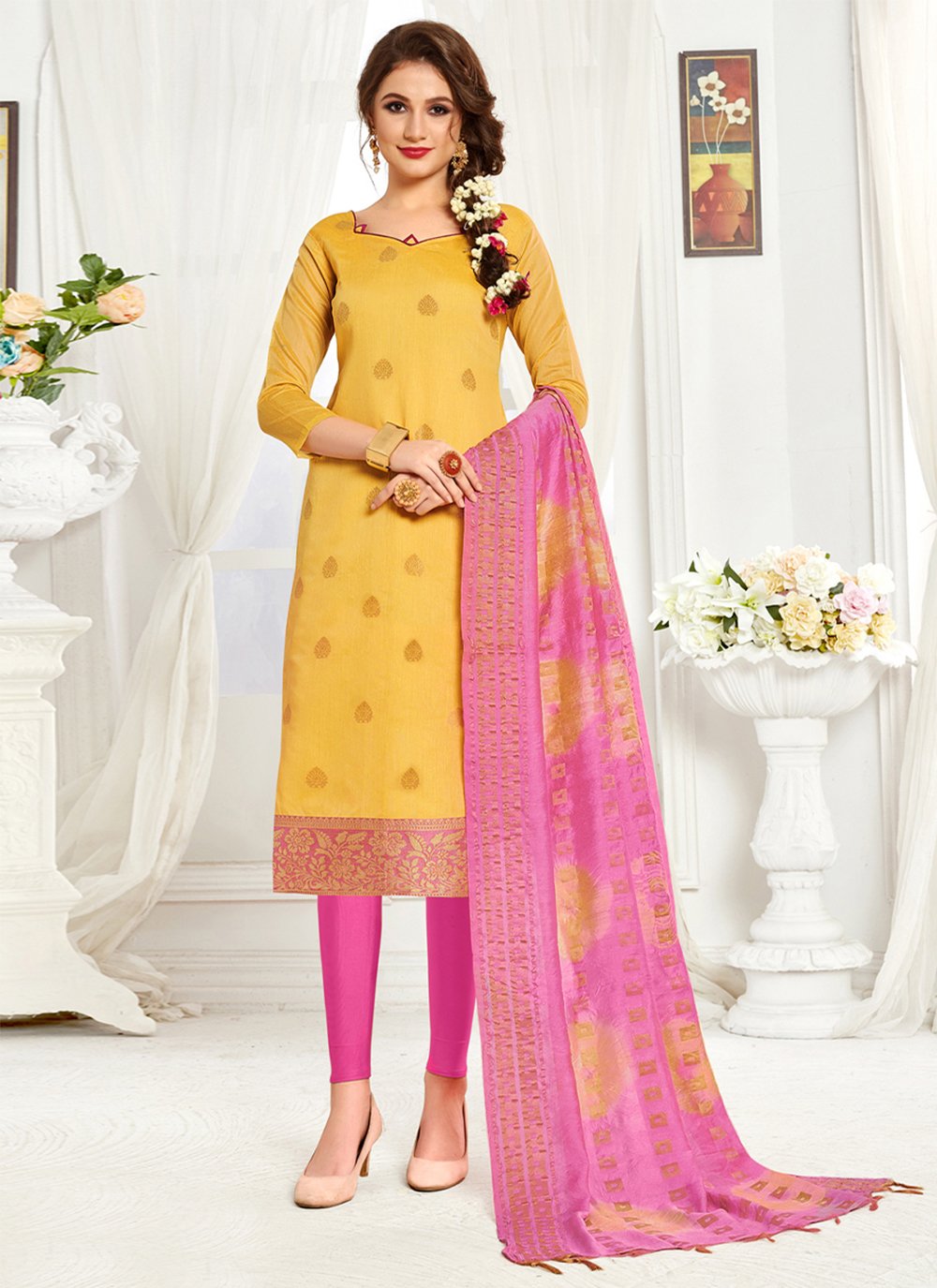 Buy online Pakistani Banarasi Fancy Suit from ethnic wear for Women by  Moulana Cloth House for ₹1430 at 21% off | 2024 Limeroad.com