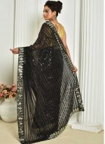 Blooming Embroidered Georgette Classic Designer Saree