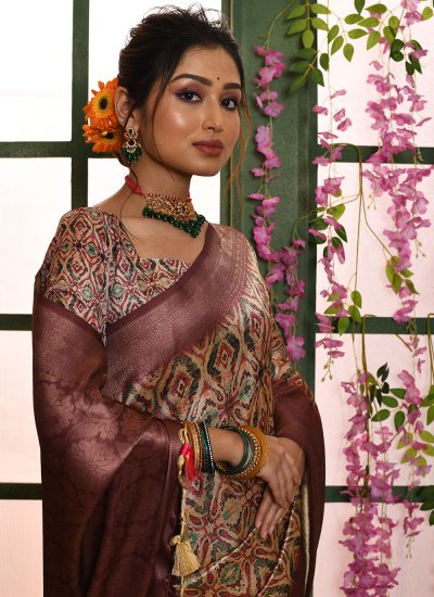 Blooming Multi Colour Ceremonial Classic Saree