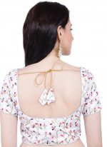 Blouse Print Brocade in Off White
