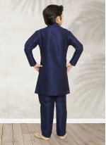 Blue Art Banarasi Silk Kurta Pyjama