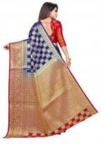 Blue Art Silk Weaving Casual Saree