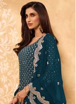 Blue Color Designer Pakistani Salwar Suit