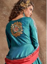 Blue Color Readymade Anarkali Salwar Suit