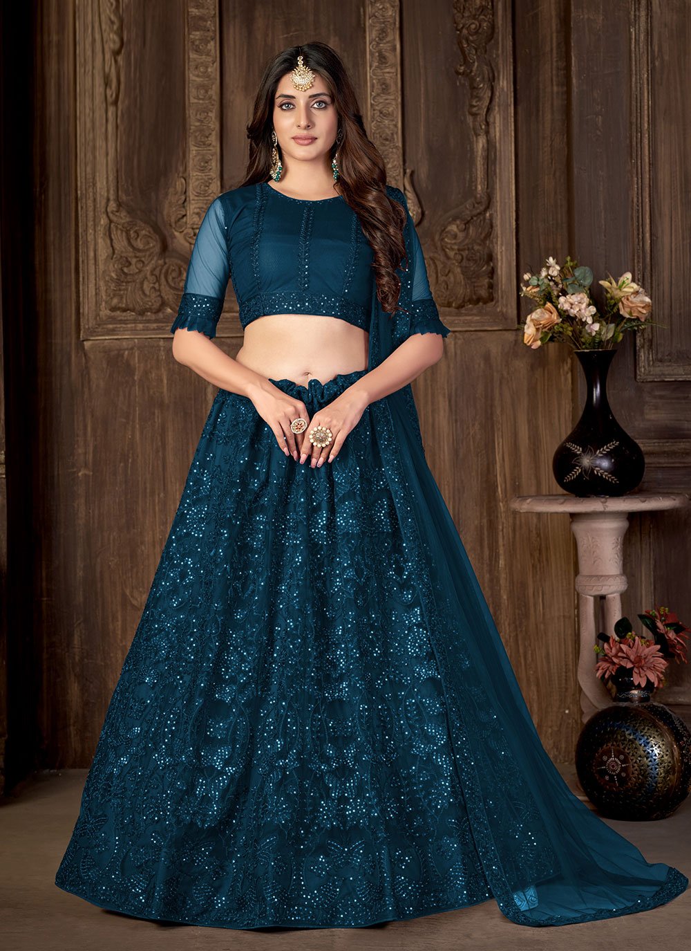 Graceful Glamour: Mastering Georgette & Organza Lehengas for Any Occasion