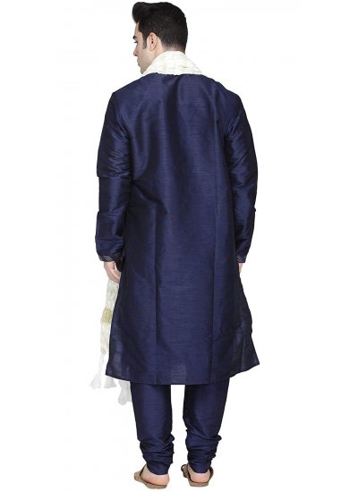 Blue Embroidered Sangeet Kurta Pyjama