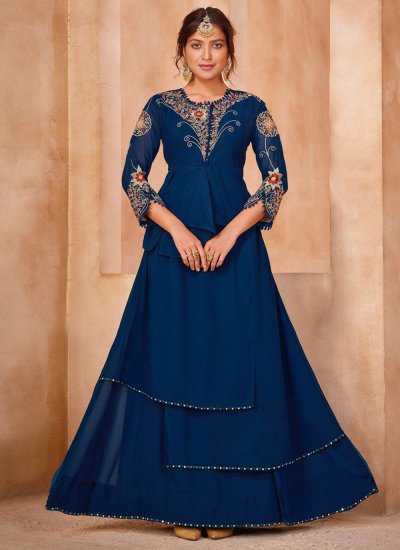 Silk Bridal Anarkali Lehenga Suit at Rs 10800 in Ahmedabad | ID:  2850480949297