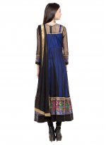 Blue Net Embroidered Readymade Anarkali Salwar Suit