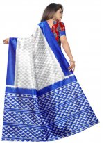 Blue Raw Silk Traditional Saree
