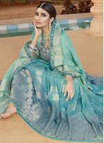 Blue Silk Classic Designer Saree