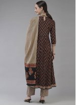 Brilliant Printed Brown Trendy Salwar Suit 
