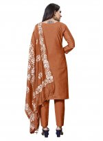 Brown Cotton Party Trendy Salwar Suit