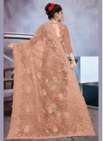 Brown Embroidered Party Classic Designer Saree