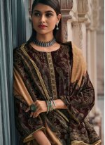 Brown Resham Designer Pakistani Salwar Suit
