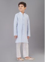 Capricious Cotton Silk Embroidered Work Kurta Pyjama