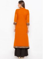 Capricious Embroidered Faux Georgette Party Wear Kurti
