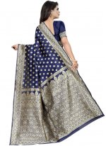 Captivating Blue Weaving Art Silk Designer Traditional Saree